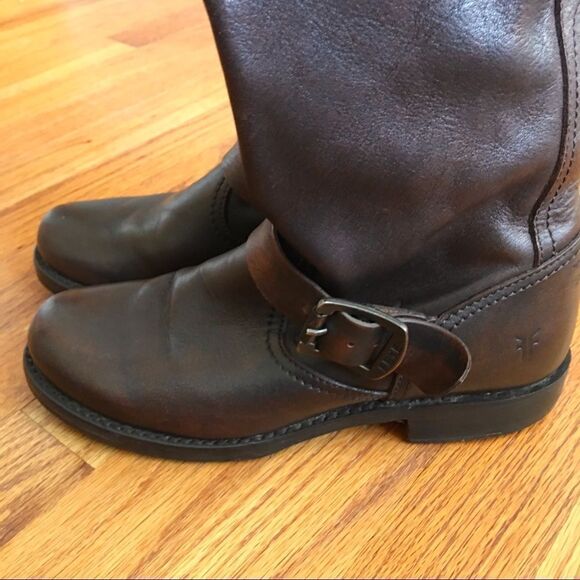 FRYE Veronica Tall Brown Leather Slouch Boots | Size 6.5 - Picture 5 of 15